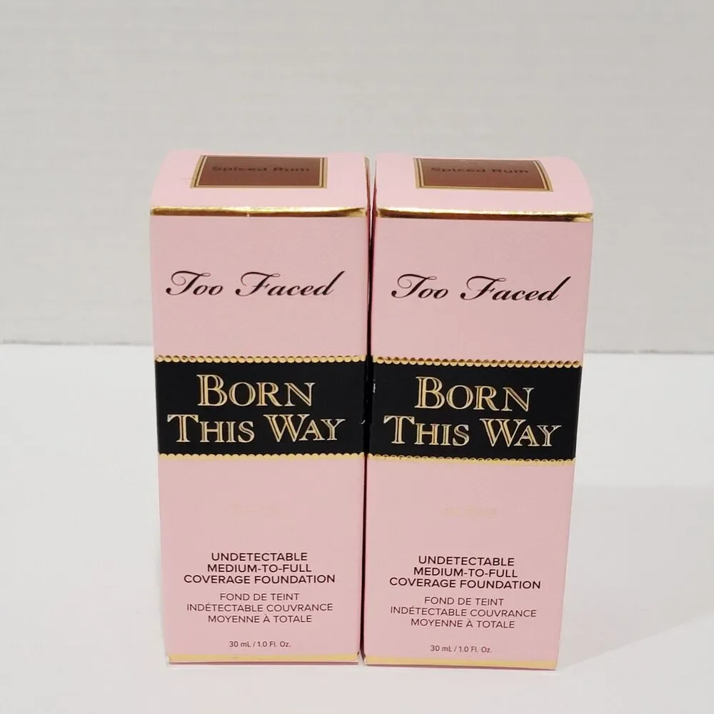 Too Faced Born This Way SPICED RUM Undetectable Med to Full Foundation 1.0oz Lot